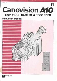 Canon A 10 manual. Camera Instructions.